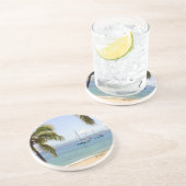 Dessous De Verre En Grès Île Îles Vierges britanniques de tonnelier (Côté)