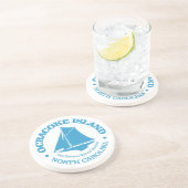 Dessous De Verre En Grès Île Ocracoke (sloop) (Côté)