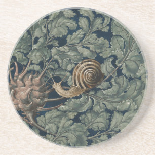 Dessous De Verre En Grès Illustration Art Nouveau Vintage Escargot Botaniqu