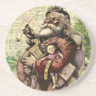 Dessous De Verre En Grès Illustration classique de Thomas Nast du Père Noël