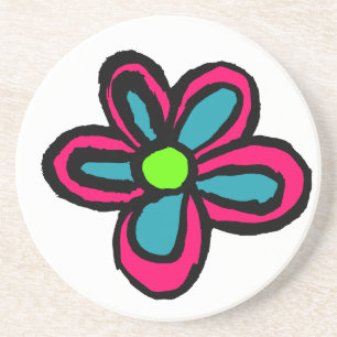 Dessous De Verre En Grès Illustration de fleurs