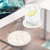 Dessous De Verre En Grès Illustration de l'aquarelle du coquillage de sable