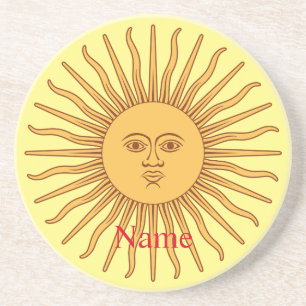 Dessous De Verre En Grès Illustration de l'art face soleil Thunder_Cove