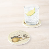 Dessous De Verre En Grès Illustration de l'insecte du fruit du papillon (Côté)