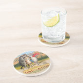 Dessous De Verre En Grès Illustration de l'oie des trois petits chatons (Côté)