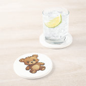 Dessous De Verre En Grès Illustration de l'ours de dessin (Côté)