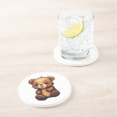 Dessous De Verre En Grès Illustration de l'ours de dessin (Côté)