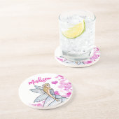 Dessous De Verre En Grès Illustration de mode Princesse Fée Cœurs Roses Gl (Côté)