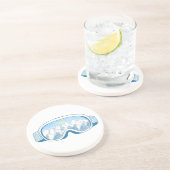 Dessous De Verre En Grès Illustration des lunettes de ski Sunny Mountain (Côté)