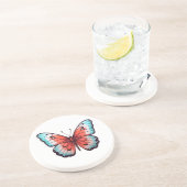 Dessous De Verre En Grès Illustration du papillon de dessin (Côté)