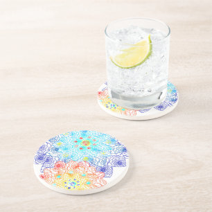 Dessous De Verre En Grès Illustration florale des fleurs de printemps
