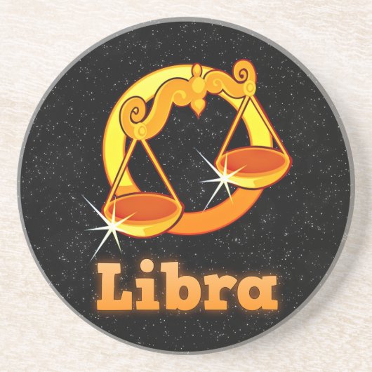 Dessous De Verre En Grès Illustration Libra (Devant)