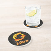Dessous De Verre En Grès Illustration Libra (Côté)