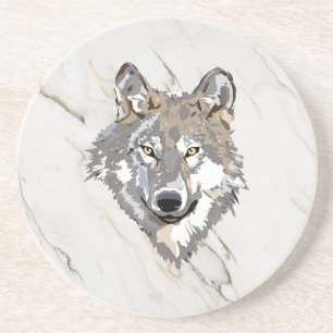 Dessous De Verre En Grès Illustration Wolf