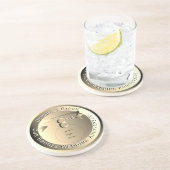 Dessous De Verre En Grès Image de médaillon en bronze pour 8 ans de mariage (Côté)