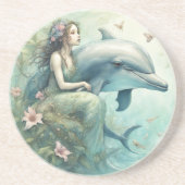 Dessous De Verre En Grès Imaginaire dauphin 2 (Devant)
