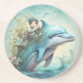 Dessous De Verre En Grès Imaginaire dauphin 5 (Devant)