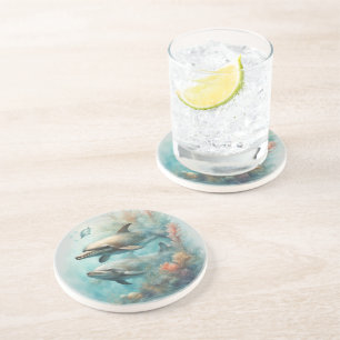 Dessous De Verre En Grès Imaginaire dauphin 6