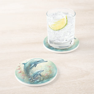 Dessous De Verre En Grès Imaginaire dauphin 9