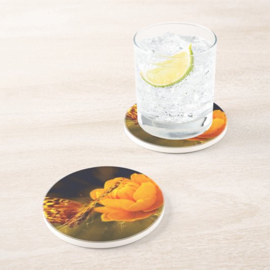 Dessous De Verre En Grès Imaginaire papillon (Côté)