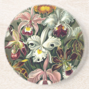 Dessous De Verre En Grès Impression botanique des orchidées