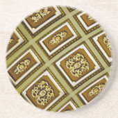 Dessous De Verre En Grès Impression d'architecture verte et Brown (Devant)