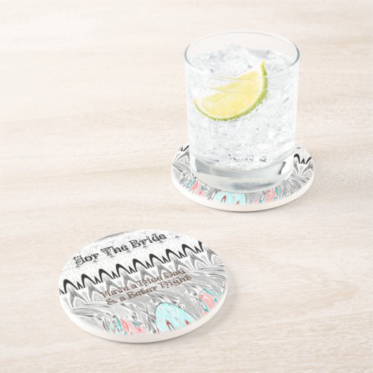 Dessous De Verre En Grès Impression d'art cadeau Fête des mariées (Côté)