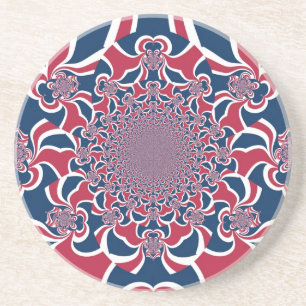 Dessous De Verre En Grès Impression d'art de kaléidoscope tourbillonnant