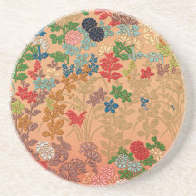 Impression de fleurs d'art japonais vintage sur bo