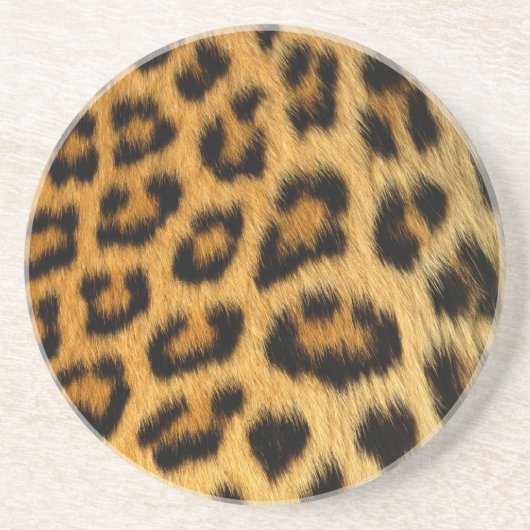 Dessous De Verre En Grès Impression de fourrure Leopard (Devant)