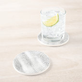 Dessous De Verre En Grès Impression de serpent argenté (Côté)