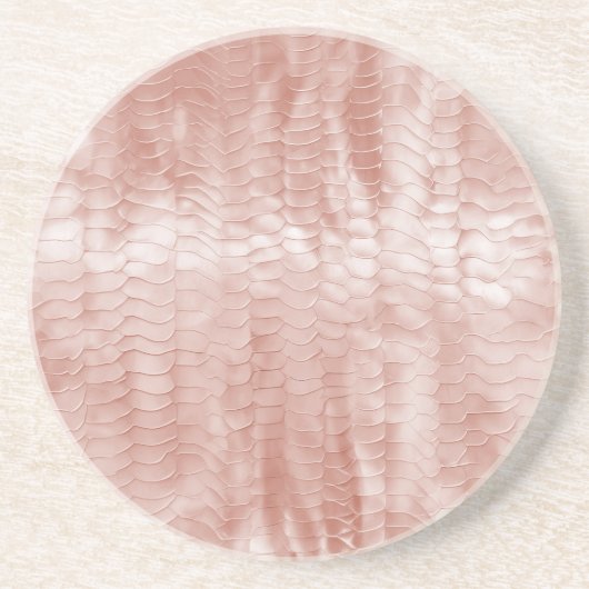 Dessous De Verre En Grès Impression de serpent rose pâle (Devant)