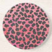 Dessous De Verre En Grès Impression noire et rouge dalmate (Devant)