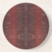 Dessous De Verre En Grès Impression Python rouge et noir (Devant)