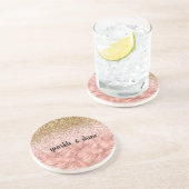 Dessous De Verre En Grès Impression Zèbre rose chic (Côté)