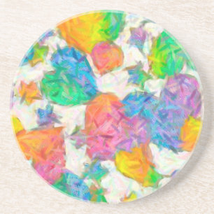 Dessous De Verre En Grès Impressionniste Pastel Valentine Hearts