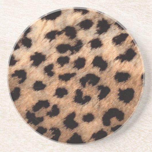 Dessous De Verre En Grès Imprimé Féminin Moderne Tendance Léopard Guépard (Devant)