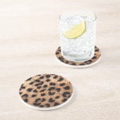 Dessous De Verre En Grès Imprimé Féminin Moderne Tendance Léopard Guépard (Côté)