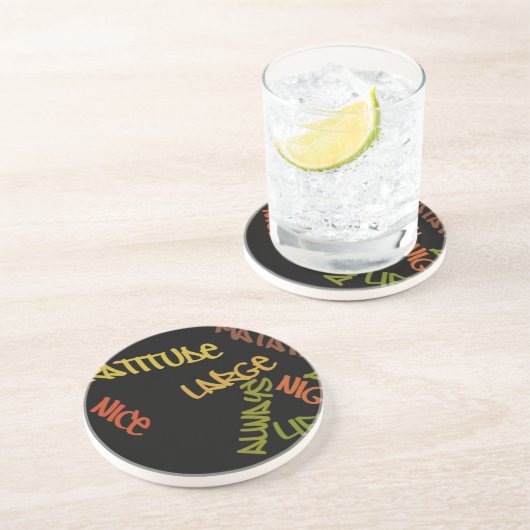 Dessous De Verre En Grès Imprimé Vie Vie Imprimé (Côté)