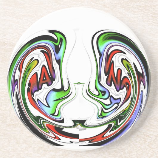 Dessous De Verre En Grès Imprimer Hakuna Matata Whirl Art Extraordinaire (Devant)