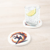 Dessous De Verre En Grès Incendie De Rue Avec Énergie Urbaine (Côté)