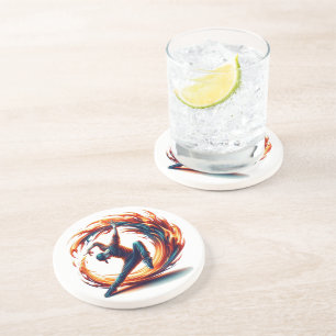 Dessous De Verre En Grès Incendie De Rue Avec Énergie Urbaine