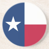 Dessous De Verre En Grès Indicateur d'état du Texas (Devant)