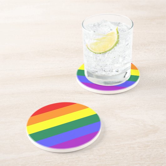 Dessous De Verre En Grès Indicateur Rainbow (Côté)