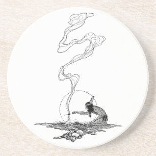 Dessous De Verre En Grès Indien dans sa solitude par NC Wyeth Vintage Weste