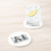 Dessous De Verre En Grès Industrial Letterform Architecture Art (Côté)