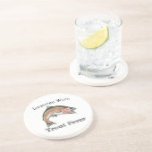 Dessous De Verre En Grès Infecté Par La Fièvre De Truite (Côté)