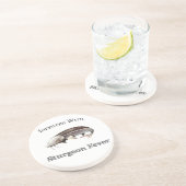 Dessous De Verre En Grès Infecté Par La Fièvre D'Esturgeon (Côté)