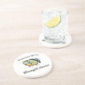 Dessous De Verre En Grès Infecté Par La Fièvre Du Bleu (Côté)