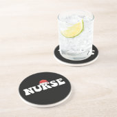 Dessous De Verre En Grès Infirmière Santa Hat Noël Soins infirmiers (Côté)